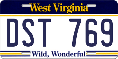 WV license plate DST769