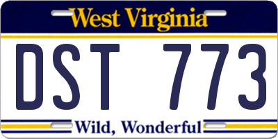 WV license plate DST773