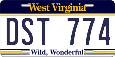 WV license plate DST774