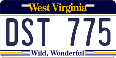 WV license plate DST775