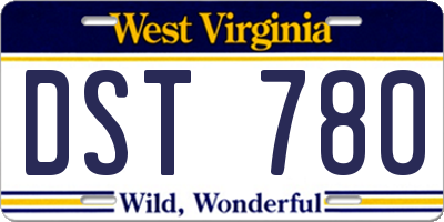 WV license plate DST780
