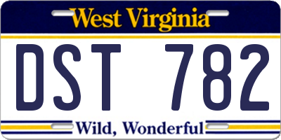 WV license plate DST782