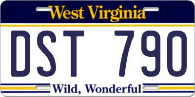 WV license plate DST790