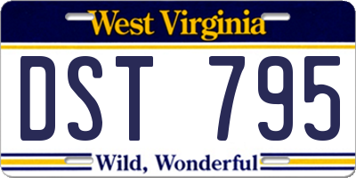 WV license plate DST795