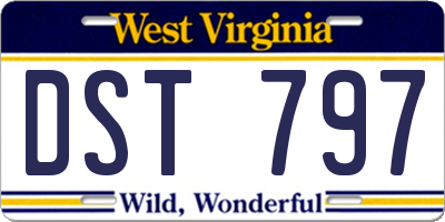 WV license plate DST797
