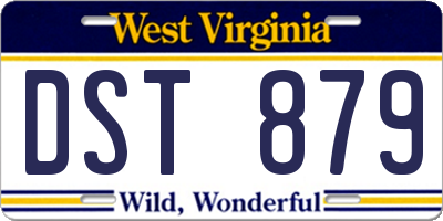 WV license plate DST879