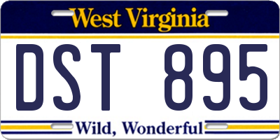 WV license plate DST895