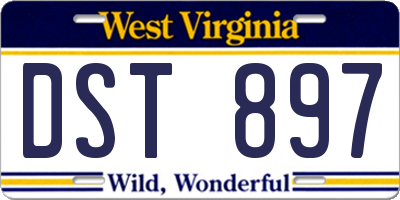 WV license plate DST897