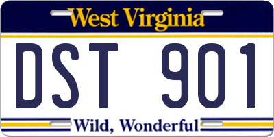 WV license plate DST901
