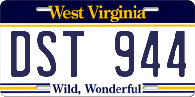 WV license plate DST944