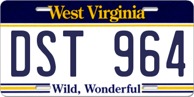 WV license plate DST964