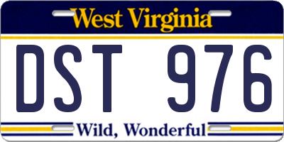 WV license plate DST976