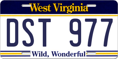 WV license plate DST977