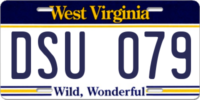WV license plate DSU079