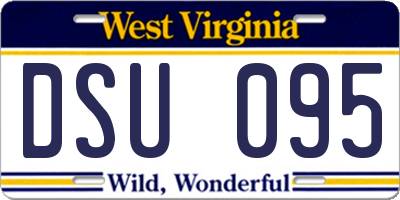 WV license plate DSU095