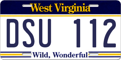 WV license plate DSU112