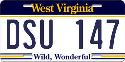 WV license plate DSU147
