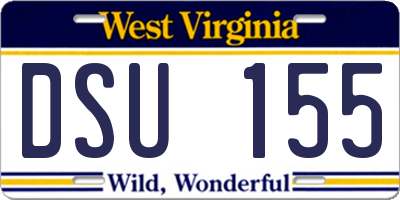 WV license plate DSU155