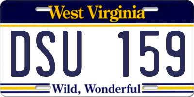 WV license plate DSU159