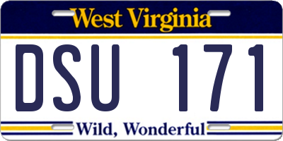 WV license plate DSU171