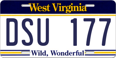WV license plate DSU177