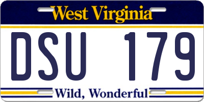 WV license plate DSU179