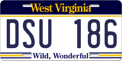 WV license plate DSU186