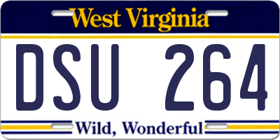 WV license plate DSU264