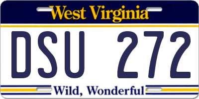 WV license plate DSU272