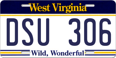 WV license plate DSU306