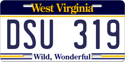 WV license plate DSU319