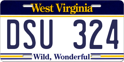 WV license plate DSU324