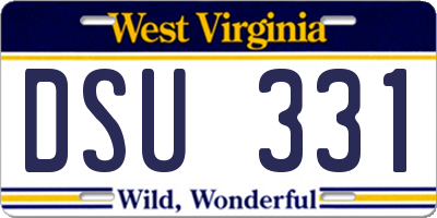 WV license plate DSU331
