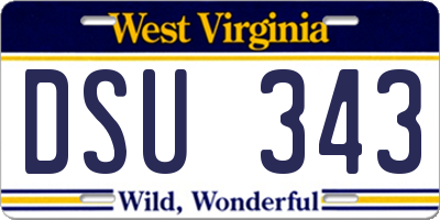 WV license plate DSU343
