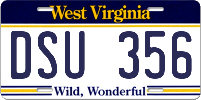 WV license plate DSU356