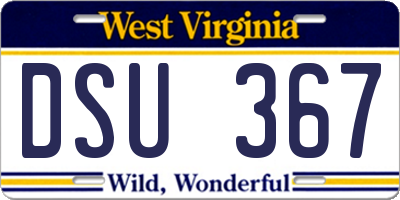 WV license plate DSU367
