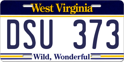 WV license plate DSU373