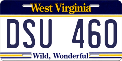 WV license plate DSU460