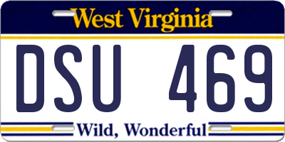 WV license plate DSU469