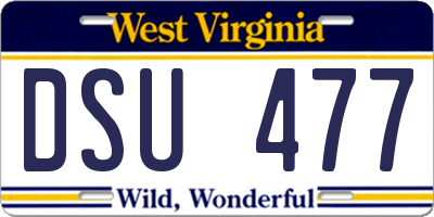 WV license plate DSU477