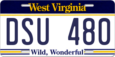 WV license plate DSU480