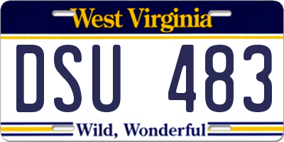 WV license plate DSU483
