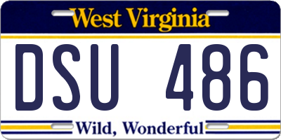WV license plate DSU486