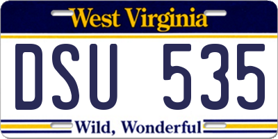 WV license plate DSU535