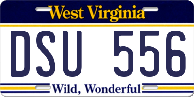 WV license plate DSU556