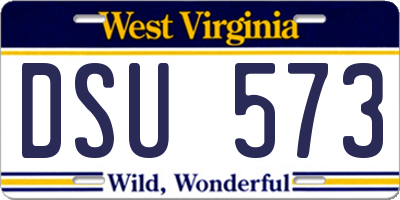 WV license plate DSU573