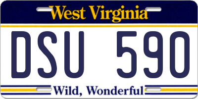 WV license plate DSU590