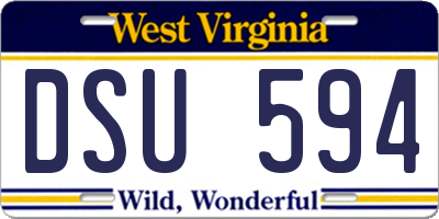 WV license plate DSU594