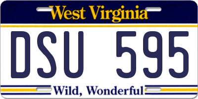 WV license plate DSU595