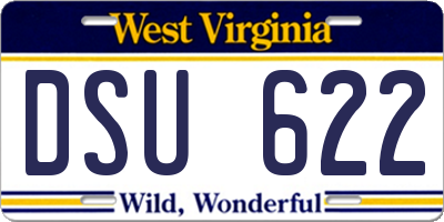 WV license plate DSU622